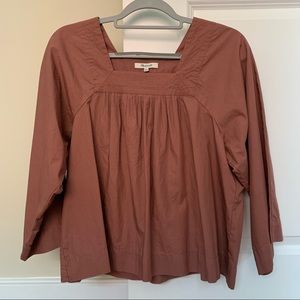 NWT Square-Neck Top Long Sleeve